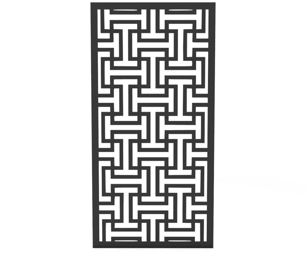 Panel decorativo Laberinto de celosía metálica